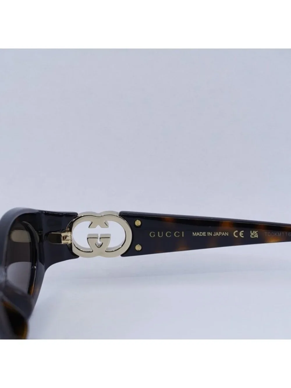 Gucci GG1662SA 002 Sunglasses Havana Oval Frame, Brown Lenses